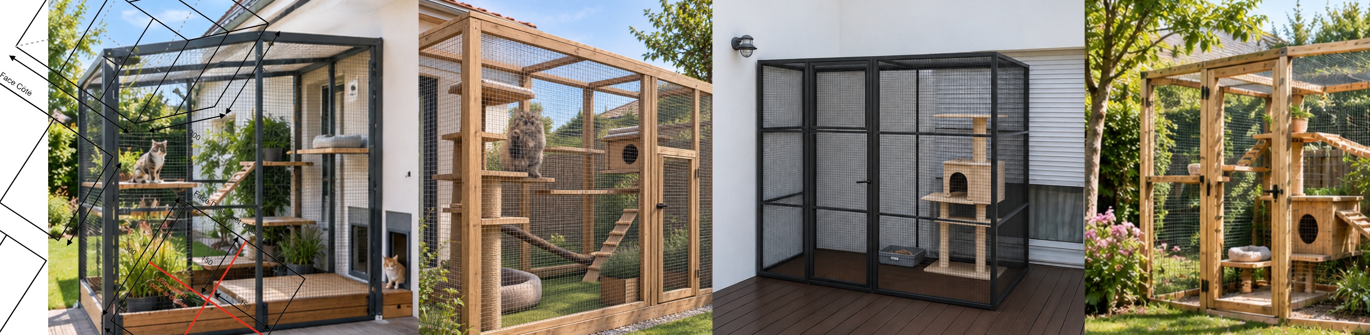 Catio personnalisé et sécurisé pour chat